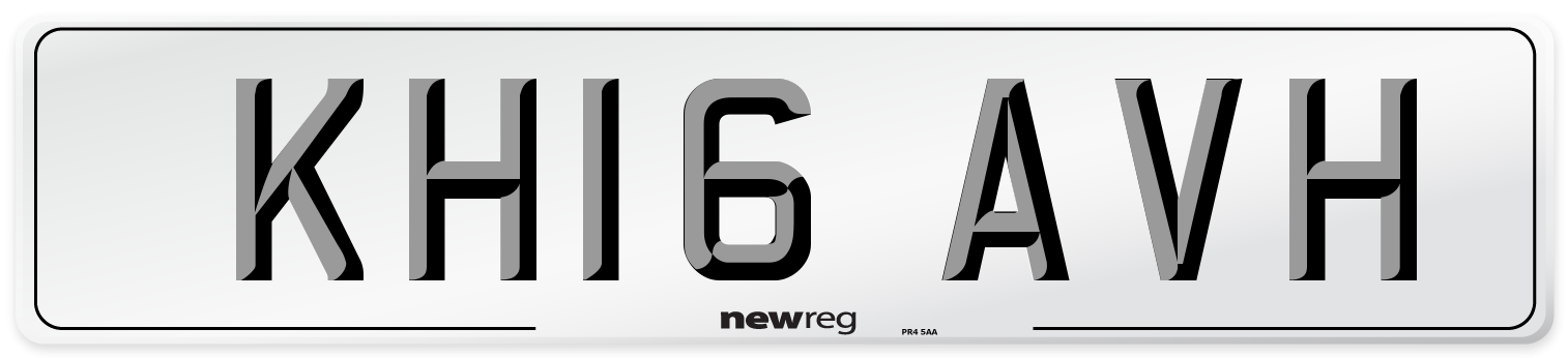 KH16 AVH Number Plate from New Reg
